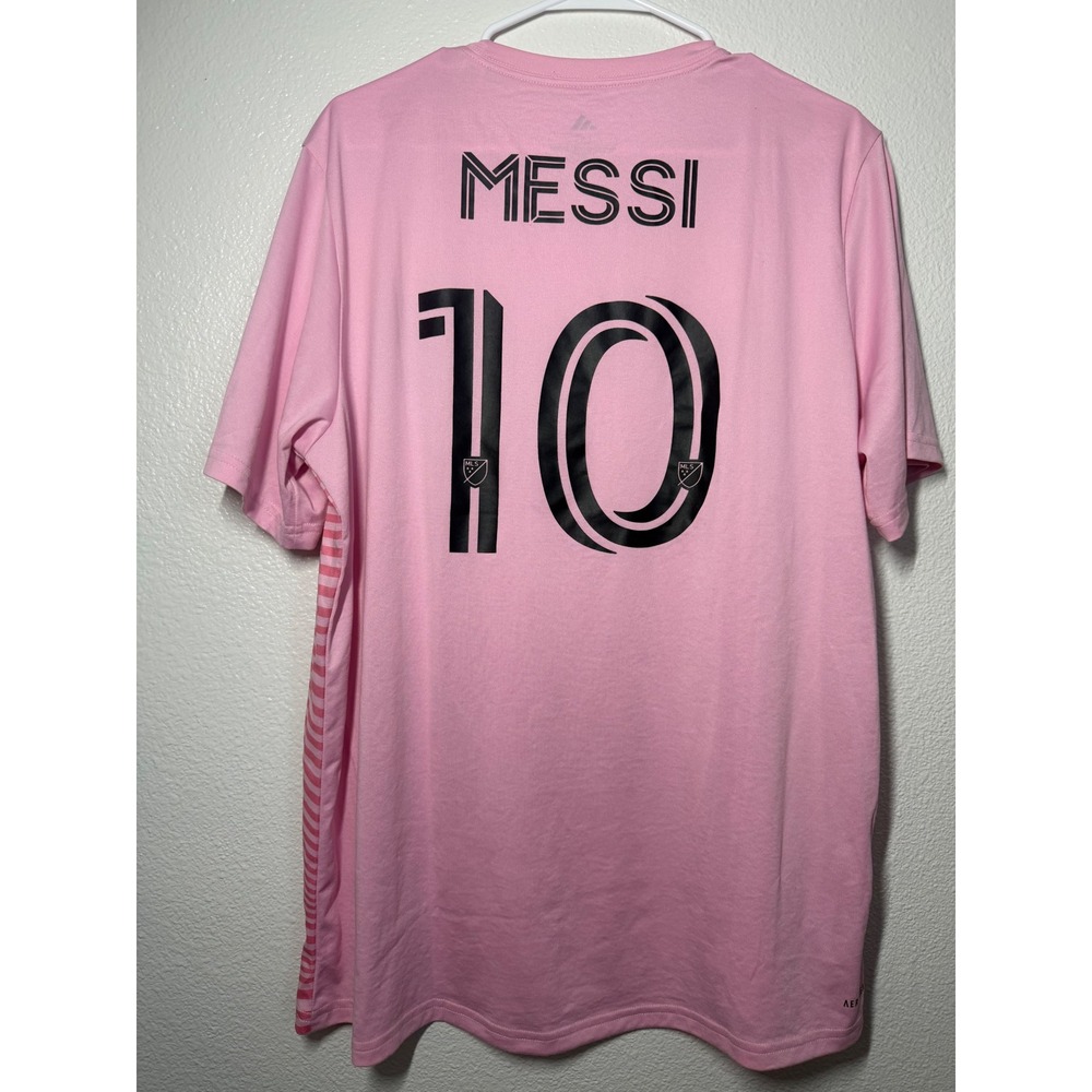 Adidas Inter Miami CF Lionel Messi 10 Pink Jersey Mens Large MLS Soccer Shirt‎ - Picture 6 of 9